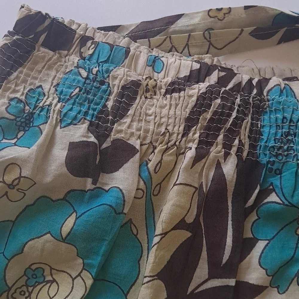 Energie Size S Floral Skirt with Elastic Waist 100% COTTON - Picture 5 of 5